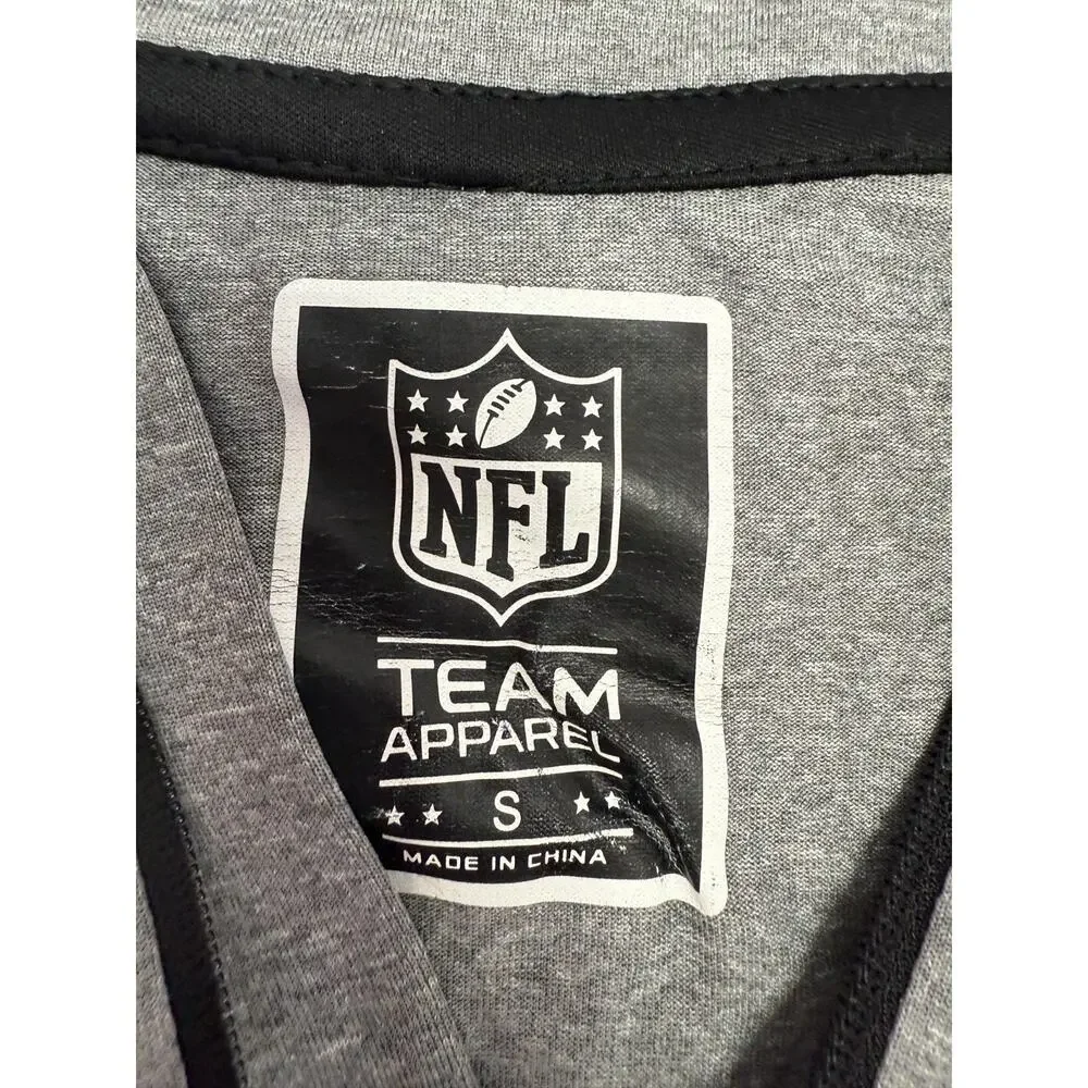 NFL Team Apparel Arizona Cardinals Gray 1/4 Zip Pullover Athletic Top Small